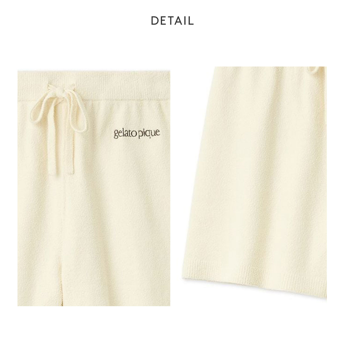 ジェラートピケ レディース エアリーモコロゴ刺繍ショートパンツ