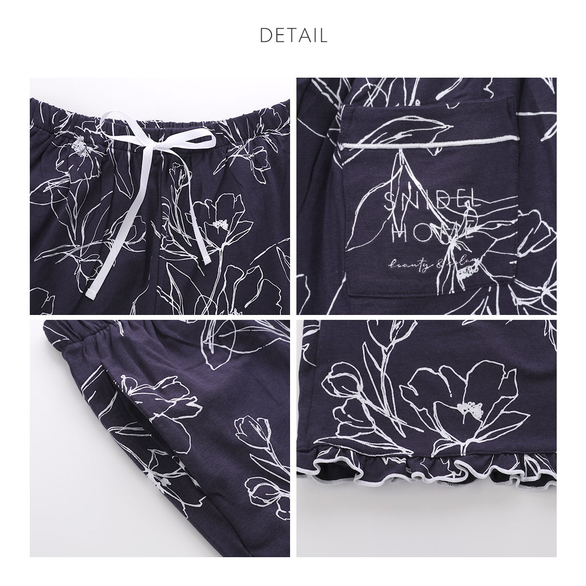 スナイデルホーム Moispro 線画 ロングパンツ パジャマ ルーム