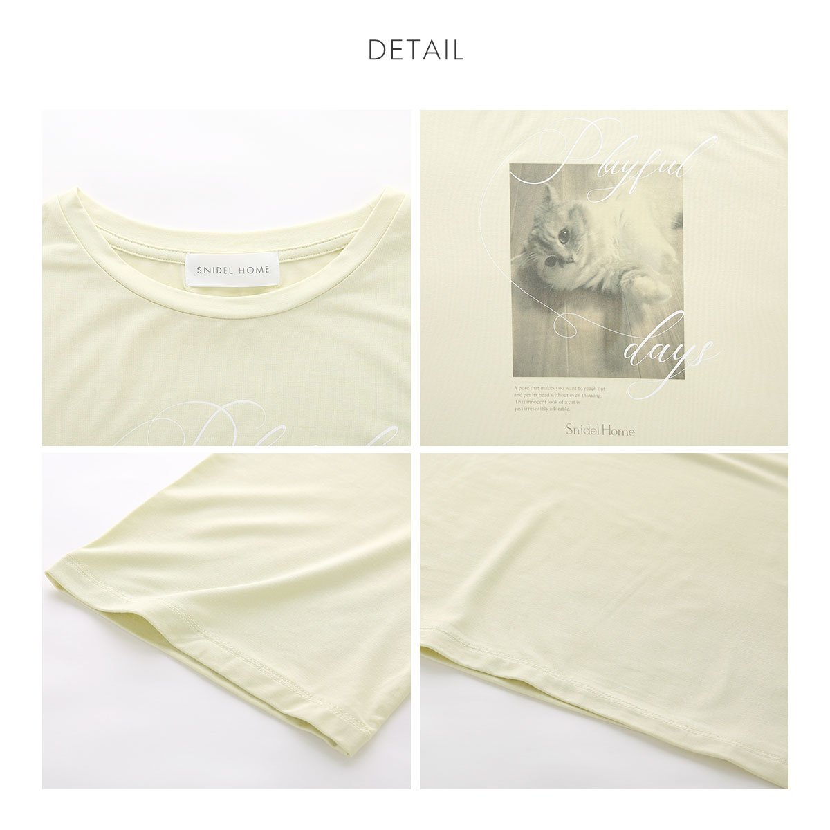 スナイデルホーム CAT Tシャツ 接触冷感 SNIDEL HOME