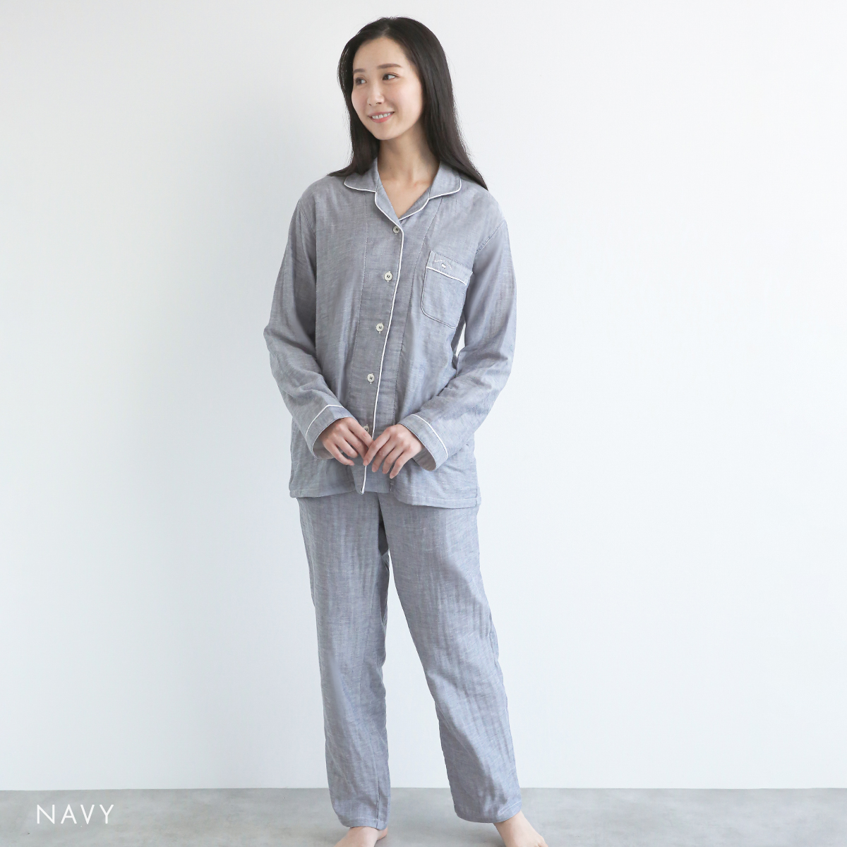 Kaimin Labo パジャマ 綿100% 日本製 ストレッチ雲ごこちガーゼ